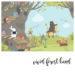 Vivid Forest Band - Zidna Tapeta - Mural