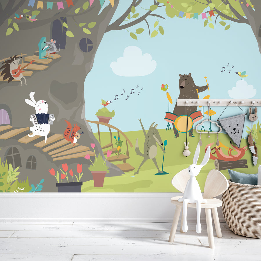 Vivid Forest Band - Zidna Tapeta - Mural