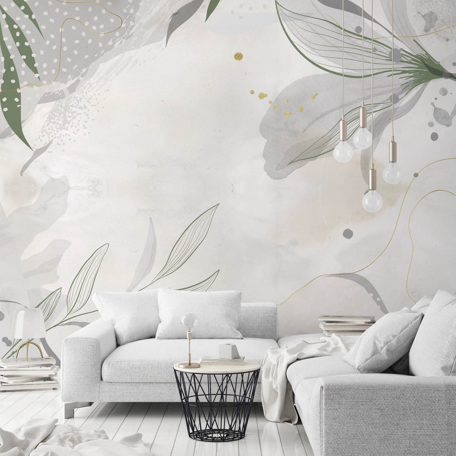 Botanic Artwork - Zidna Tapeta - Mural