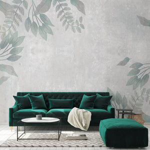 Botanic Concrete - Zidna Tapeta - Mural