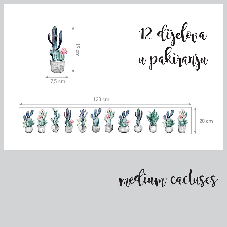 Medium Cactus - Naljepnice za zid