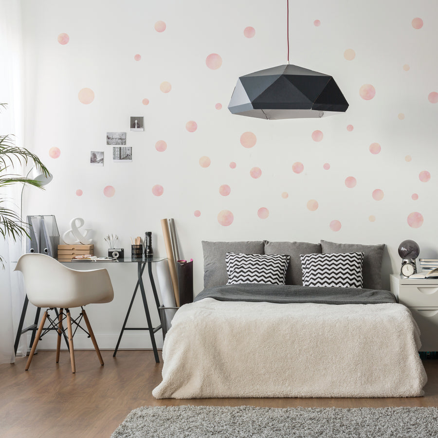 Pink Watercolor - Naljepnice za zid