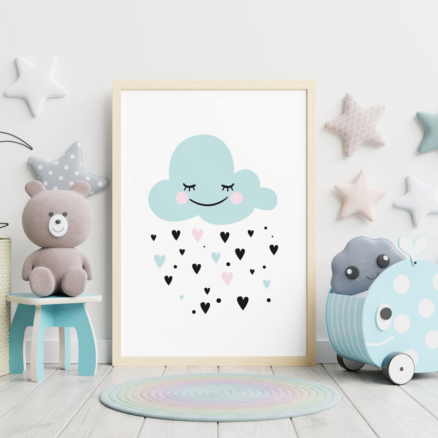 Ilustracija Za Dječju Sobu - Happy Cloud - Ilustracija Za Dječju Sobu