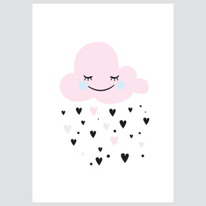 Ilustracija Za Dječju Sobu - Happy Cloud - Ilustracija Za Dječju Sobu