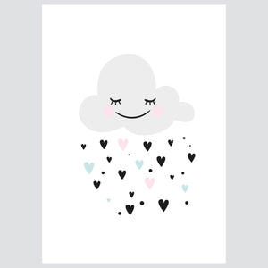 Ilustracija Za Dječju Sobu - Happy Cloud - Ilustracija Za Dječju Sobu