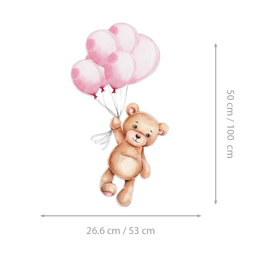 Flying Teddy  - Naljepnica za zid dječje sobe