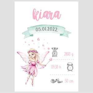 Fairy Tale Pink @HIAWorkshop® - personalizirana ilustracija za dječju sobu