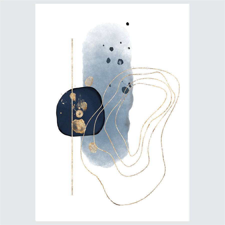 Playful Navy Blue - Posteri (bez okvira) ili Slike Na Platnu (spremne za na zid)