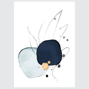Playful Navy Blue - Posteri (bez okvira) ili Slike Na Platnu (spremne za na zid)