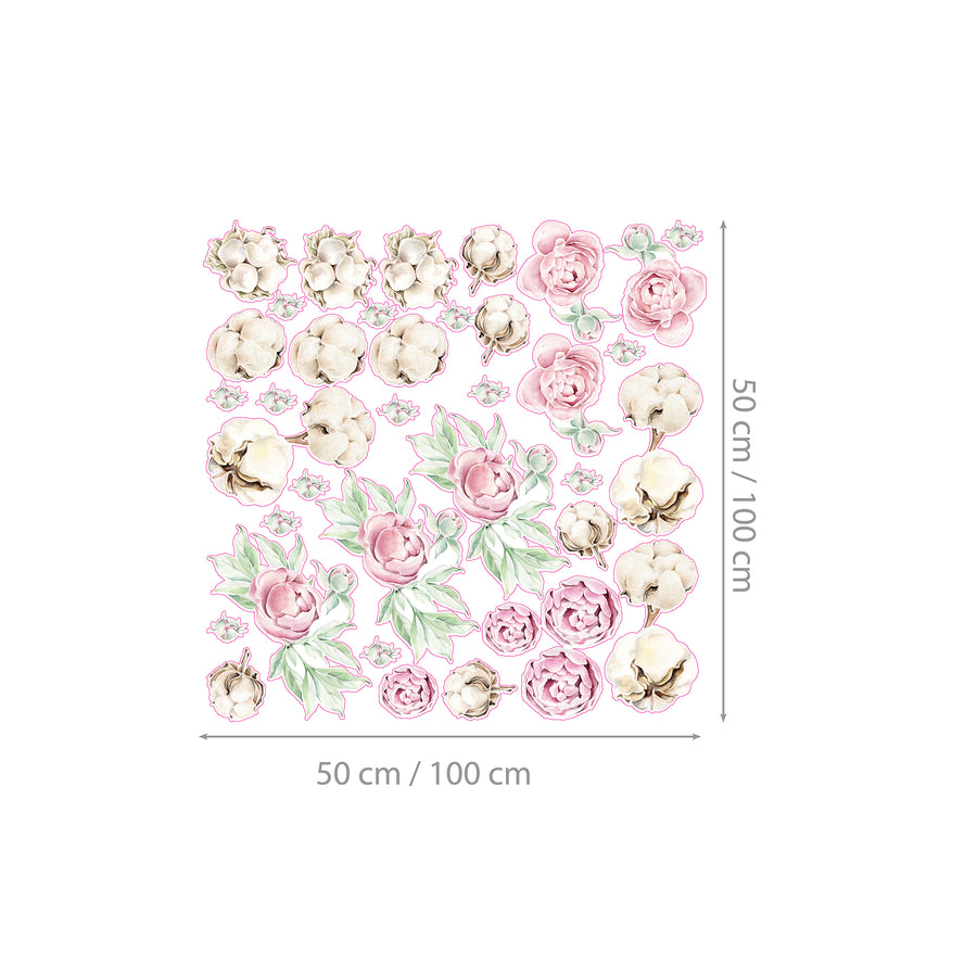 Romantic Cotton - Naljepnice za zid