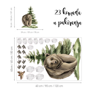 Bear's Secret Life @HIAWorkshop® - Naljepnice za zid dječje sobe