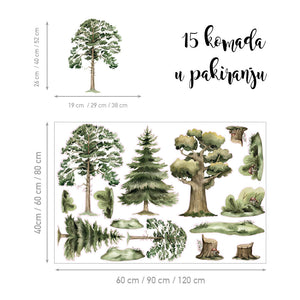 Secret Tree Life Of The Forest @HIAWorkshop® - Naljepnice za zid dječje sobe