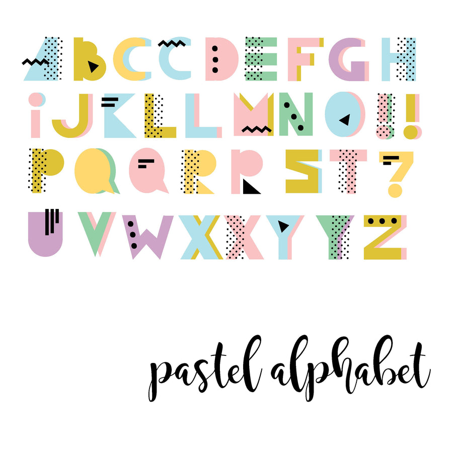 Slova Naljepnice - Pastel Alphabet - Dječja Abeceda - Složite Sami Svoje Ime!