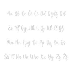 Watercolor Alphabet 1 - Small - Visina (prvog slova) 15 cm