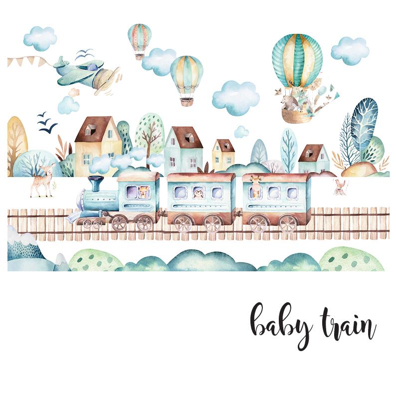 Zidna Tapeta Za Dječju Sobu - Mural - Baby Train Zidna Tapeta - Mural