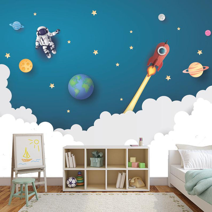 Zidna Tapeta Za Dječju Sobu - Mural - Space Race Zidna Tapeta - Mural